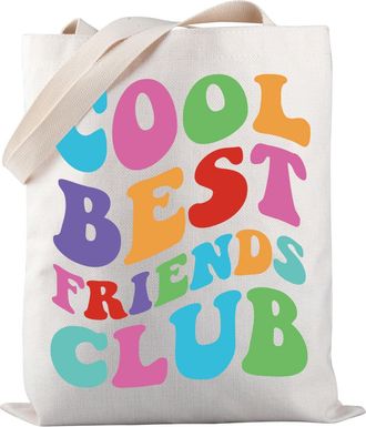 Generic BFF Merchandise Cool Best Friends Club Tote Bag Besties Tote Bag Friendship Tote Bag Best Friend Gift (Cool Best Friends TOTE)