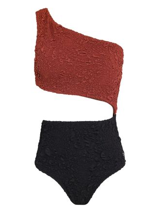 Brigitte Costume intero monospalla - Nero