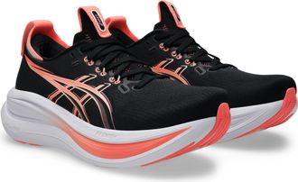 Asics Laufschuh ASICS GEL-NIMBUS 28, Damen, Gr. 37,5, schwarz, pearl pink, Synthetik, Schuhe Laufschuh, f&uuml;r Erwachsene, mit leicht profiliertem Laufsohlenpr