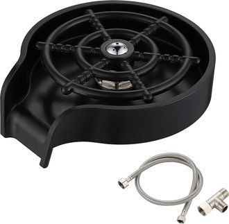 OEM Lavavasos Para Fregadero De Cocina, Accesorios Para Fregadero De Cocina, Limpieza A Alta Presi&oacute;n De 360&deg;, Abs + Acero Inoxidable, Negro, Independiente