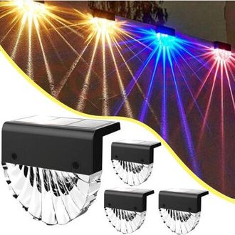 OEM Juego De 4 Luces Solares Led Para Exteriores, Luces De Camino Que Cambian De Color, Luces Para Escaleras, Iluminaci&oacute;n De Senderos De Jard&iacute;n