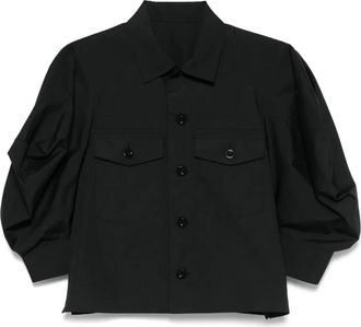 sacai Popeline blouse - Zwart