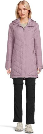 Columbia Heavenly Long Hooded Jacket Womens Coat Shale Purple : XS, Down/Fleece/Polyester