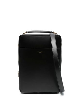 Saint Laurent leather messenger bag - Black