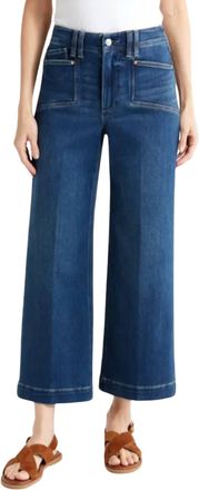 Paige Anessa Ankle Wide Leg Jeans In Amoroso