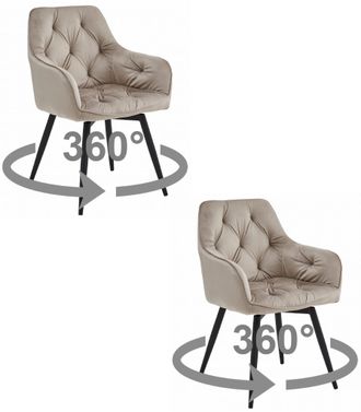 OEM Silla Jork360 - Terciopelo Beige Oscuro / Patas Negras X 2