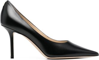 Jimmy Choo London Love 85 Pumps - Dames - Pumps - Zwart - 40 1/2 EU - Leer - Schoenen