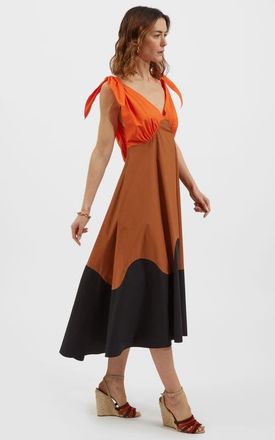 La DoubleJ High Tide Dress Coral in Color Block Corallo Coral at Nordstrom, Size X-Large