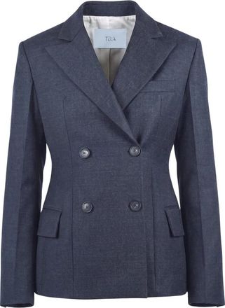 Tela Jassen, Dames, Blauw, S, Tela Blazer