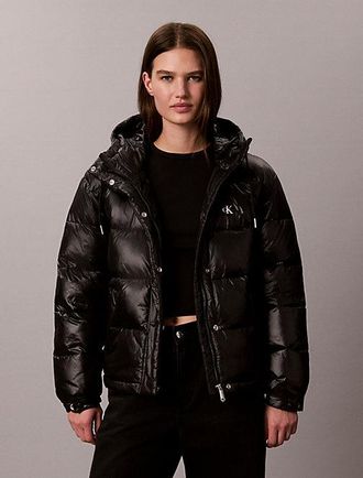 Calvin Klein Chaqueta De Plumas Con Capucha Brillante