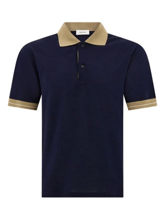 Ferragamo Polo con righe a contrasto - Blu