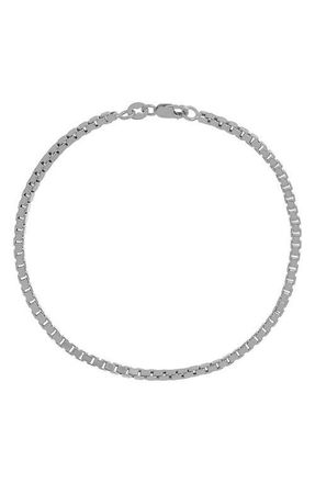Bony Levy Mens Box Chain Bracelet in 14K White Gold at Nordstrom, Size 8