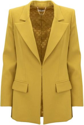 Elisabetta Franchi Blazer - Dames - Blazers - Geel - XL - Polyester - Jassen