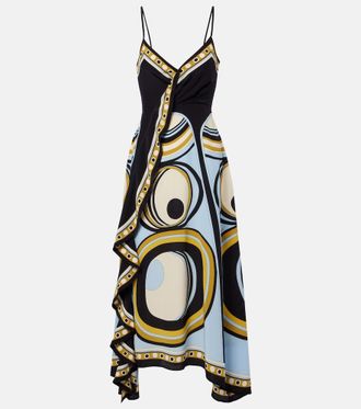 La DoubleJ Turn Around silk crepe de chine midi dress