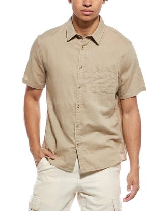 Vince Linen-Blend Button-Down Shirt