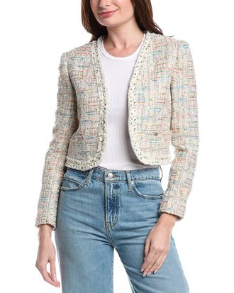 Alice & Olivia Alice + Olivia Peyton Cropped Tweed Jacket