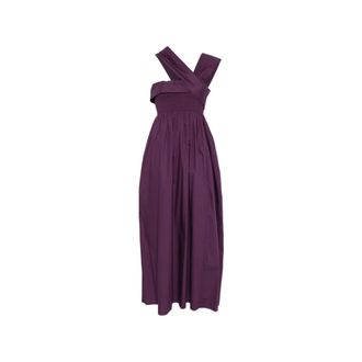 Tela Smocked Dress - Dames - Maxi kleedjes - Paars - S - Katoen - Kleedjes