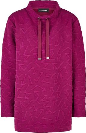 Doris Streich 3D Jacquard Sweatshirt - Heren - Longsleeves - Roze - M - Polyester - Tops