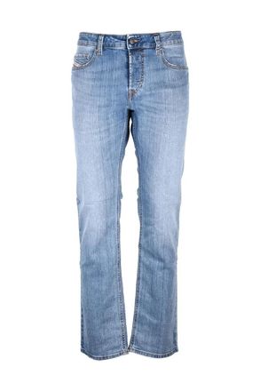 Diesel Blue Cotton Elastane Mens Safado Straight Jeans