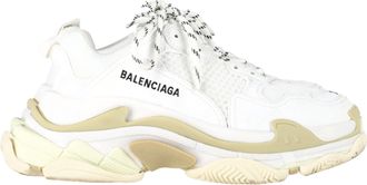 Balenciaga Pre-owned Womens Triple S Sneakers in White - Ecru - Size EU 38