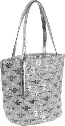 Paco Rabanne Shopper & Totes - Raffia Lurex Shoulder Bag With Double Handles - Gr. unisize - in Gunmetal - für Damen