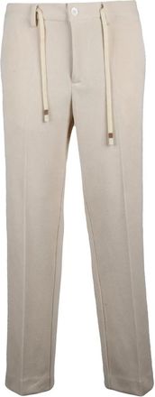Daniele Alessandrini Broeken, Heren, Beige, XL, Katoen, Rechte broek