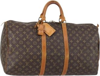 Louis Vuitton Pre-owned Weekend Bags, female, Brown, Size: ONE SIZE Pre-owned Keepall Travel Duffle Bag