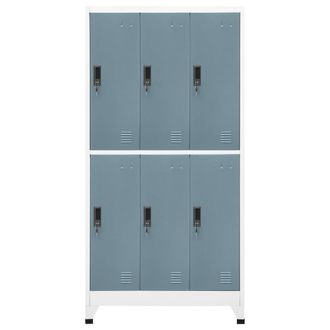 Berkfield Home Locker Cabinet Light Grey & Dark Grey 90x45x180 cm Steel | Size: 90 x 45 x 180 cm