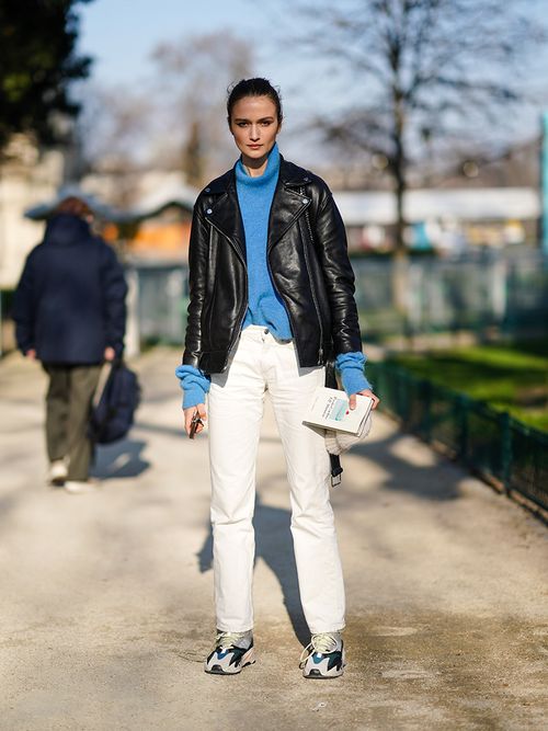 outfit jeans bianchi