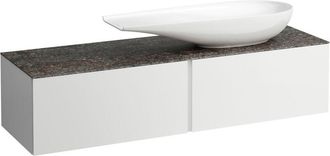 Laufen Il Bagno Alessi Cajonera, Encimera De Piedra Marrone - Laufen