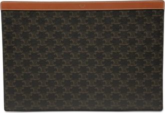 Celine Pre-owned Celine Triomphe Coated Canvas Clutch Ladies WNBUT3QGPJH2A3RH