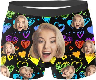Generic Personalised Boxers For Men With Face Photo Mens Boxers Custom Funny Shorts for Men Underwear Personalised Gifts for Valentines, Anniversary, Birthday