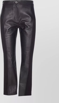 Pinko faux leather trousers with seam detailing and panels