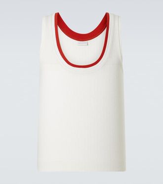 Dries Van Noten Pointelle cotton tank top