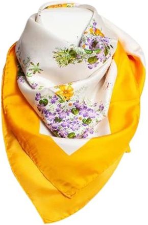 Gucci Pre-owned Scarves, female, Multicolor, Size: ONE SIZE Pre-owned Vintage Silk Scarf