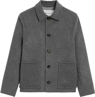Ami Button-down Wool And Cashmere Jacket