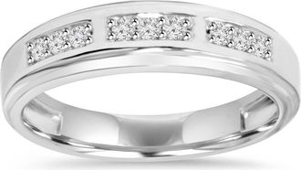 Pompeii3 1/4CT Diamond Mens Ring 10K White Gold Size Selectable