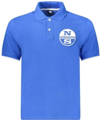 North Sails Mens Classic Fit Polo Shirt - Medium Blue Cotton - Size X-Large
