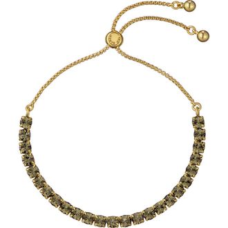 Ted Baker Melrah Crystal Tennis Bracelet in Gold Tone/Black Crystal at Nordstrom