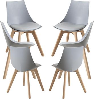 Regalos Miguel Regalos Miguel - Packs Sillas Comedor - Pack 6 Sillas Blok - Gris claro