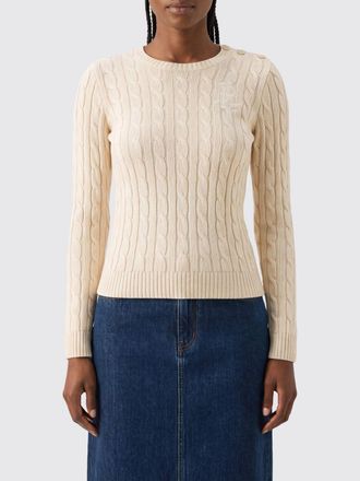 Lauren Ralph Lauren Maglia girocollo in cotone con bottoni sulla spalla