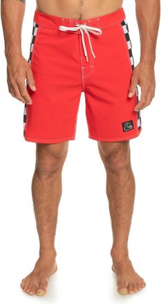 Quiksilver Boardshorts QUIKSILVER Original Arch 18, Herren, Gr. 28(XS), rot (high risk rot), Obermaterial: 46% Microfaser, 40% Microfaser, 8% Elasthan, 6% Walkfr