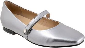 Trotters Hazel Mary Jane Flat - Multiple Widths Available in Pewter at Nordstrom, Size 10.5
