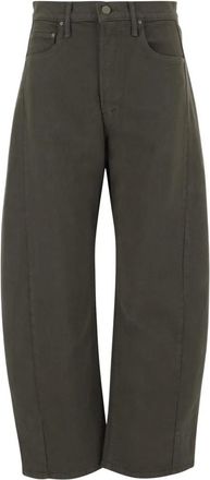 Mother Wide Jeans - Dames - Loose Fit Jeans - Groen - W24 - Katoen - Jeans