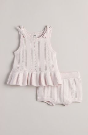 Nordstrom Sweater Tank & Shorts Set in Pink Heaven at Nordstrom, Size 12M