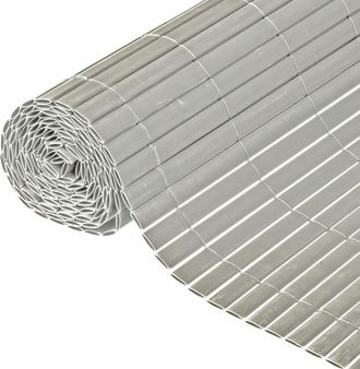 Nature Valla Ca&ntilde;izo De Ocultaci&oacute;n Jard&iacute;n Doble Cara Pvc Gris 1,5x3 M Nature