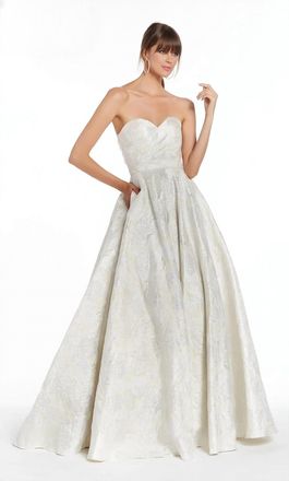 Alyce Paris Secret Strapless Ball Gown In Ivory