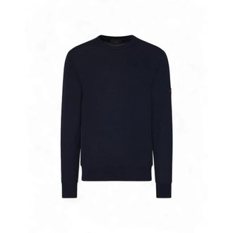 Peuterey Round-neck Knitwear, male, Blue, Size: 2XL Caliper 01 Crewneck Pullover