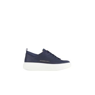 Alexander Smith Sneakers, male, Blue, 10 UK, Wembley Uomo in nubuck bottalato blue and smooth leather details