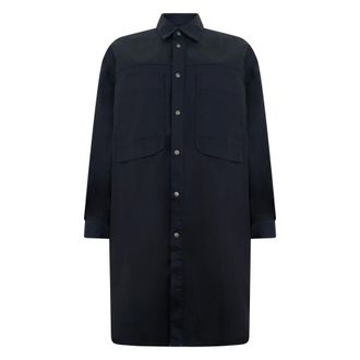 Diesel Shirt Dresses, female, Black, Size: S Long Shirt with Button Closure